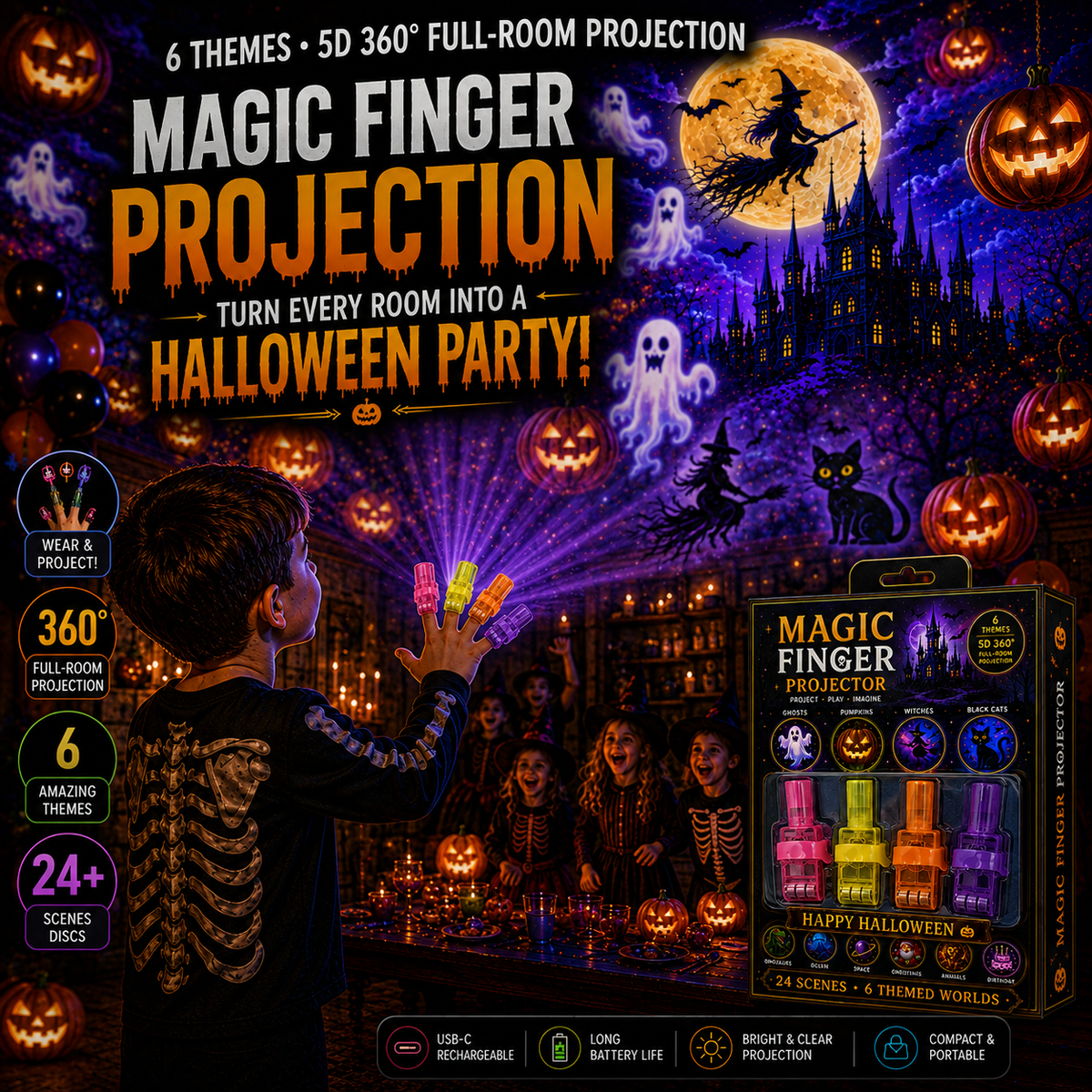 𝐁𝐢𝐥𝐥𝐡𝐨𝐥® 🎃 𝟐𝟎𝟐𝟔 𝐇𝐚𝐥𝐥𝐨𝐰𝐞𝐞𝐧 𝐌𝐚𝐠𝐢𝐜 𝐅𝐢𝐧𝐠𝐞𝐫 𝐏𝐫𝐨𝐣𝐞𝐜𝐭𝐨𝐫 👻 𝟐𝟒+ 𝐒𝐩𝐨𝐨𝐤𝐲 𝐒𝐜𝐞𝐧𝐞𝐬 𝐀𝐜𝐫𝐨𝐬𝐬 𝟔 𝐈𝐦𝐦𝐞𝐫𝐬𝐢𝐯𝐞 𝐖𝐨𝐫𝐥𝐝𝐬 | 𝐋𝐢𝐦𝐢𝐭𝐞𝐝 𝐄𝐝𝐢𝐭𝐢𝐨𝐧